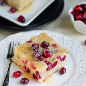 Rhubarb Cake with Butter Sauce - Chocolate with Grace