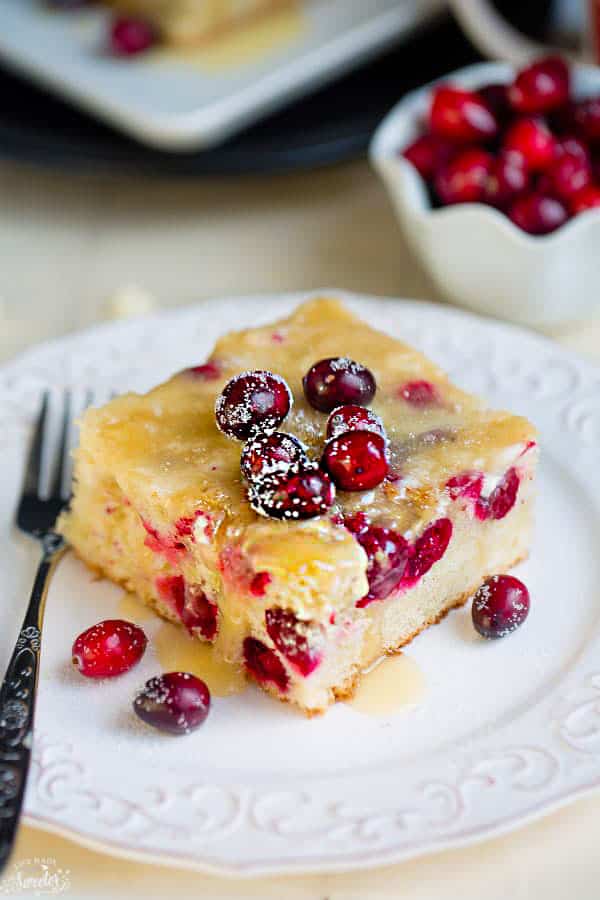 Cranberry Cake with Caramel Sauce Recipe - Julie's Eats & Treats ®