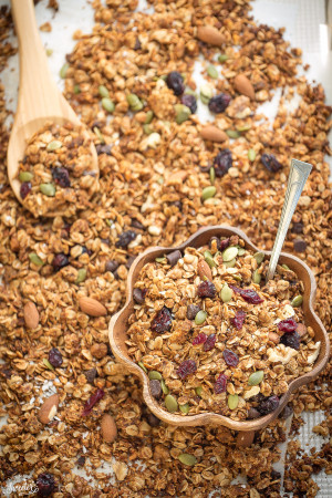 Cranberry Pumpkin Granola makes the perfect healthy snack!!