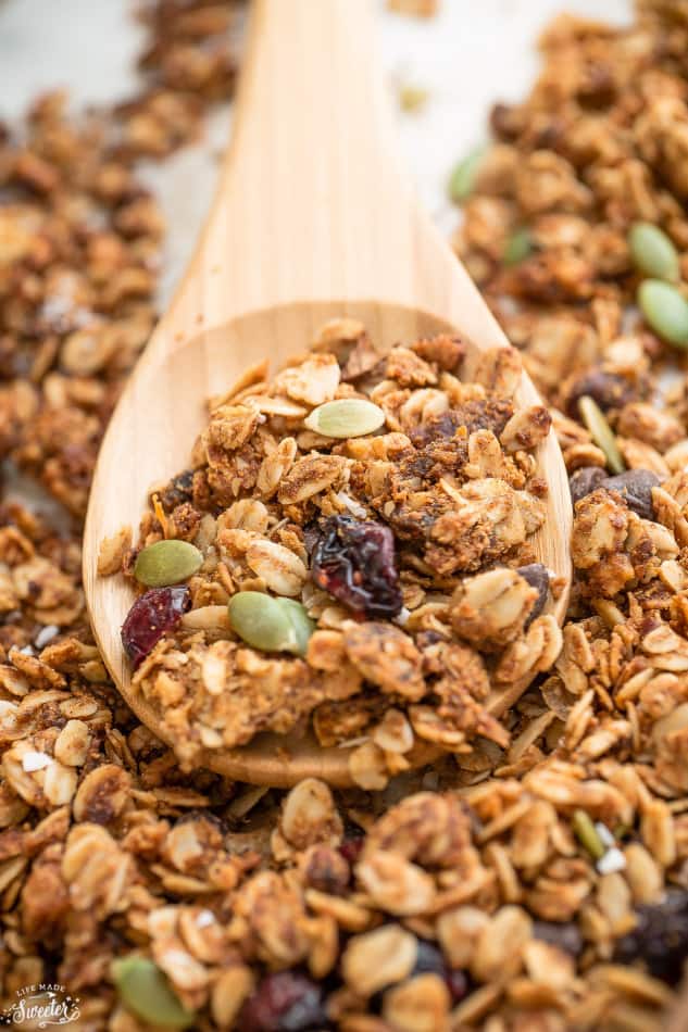 Cranberry Pumpkin Granola makes the perfect healthy snack.