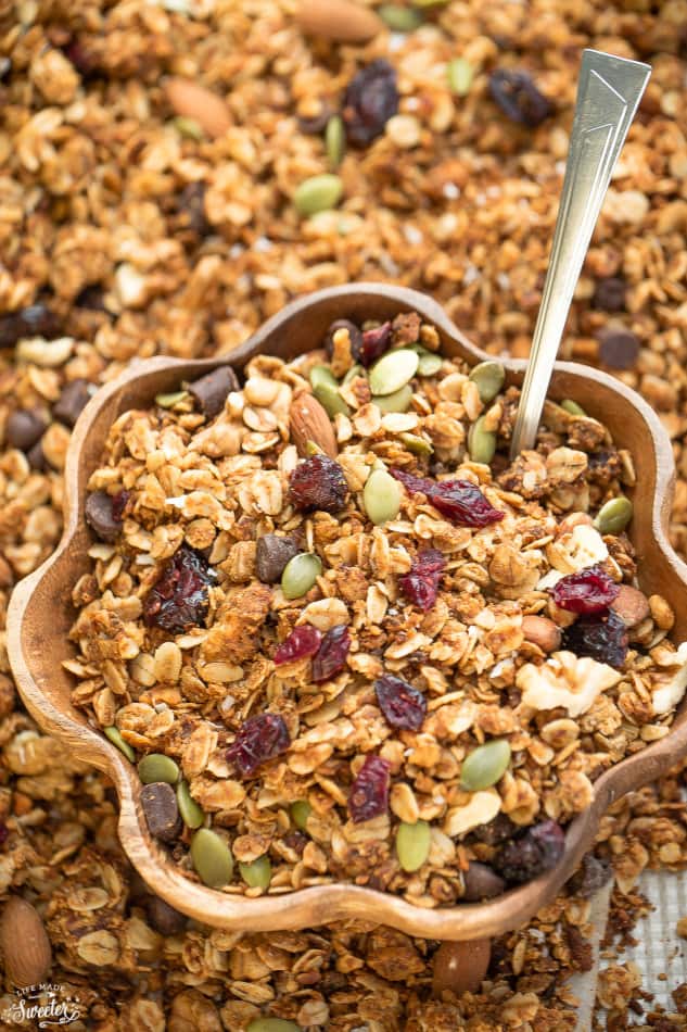 Cranberry Pumpkin Granola makes the perfect healthy snack!