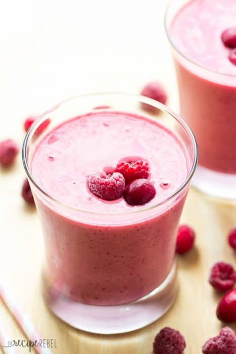 A glass of Cranberry Raspberry Smoothie