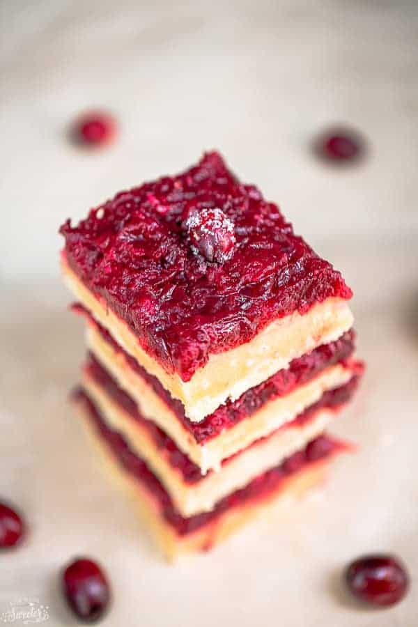 Cranberry Shortbread Bars | Make Use of Your Leftover Cranberry Sauce