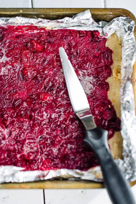 Cranberry Shortbread Bars are the perfect way to use up leftover cranberry sauce