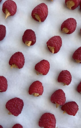 Yoghurt Coated Raspberry Stuffed Raspberries | Life Made Sweeter