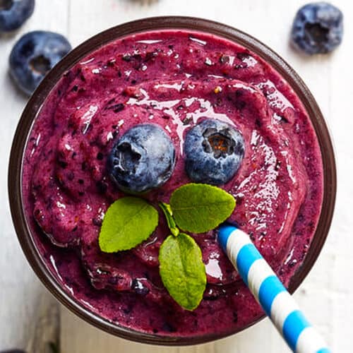 Blueberry Smoothie Healthy Breakfast Smoothie Recipe Keto Whole30