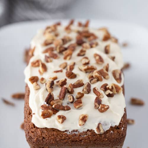 Easy Gingerbread Loaf with Maple Cream Cheese Frosting