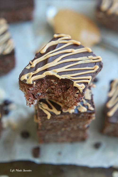 Double Chocolate Peanut Butter Krispy Treats make the perfect no bake treat