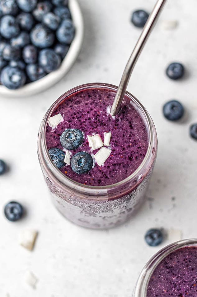 Keto Smoothie - Best Low Carb Blueberry Smoothie Recipe