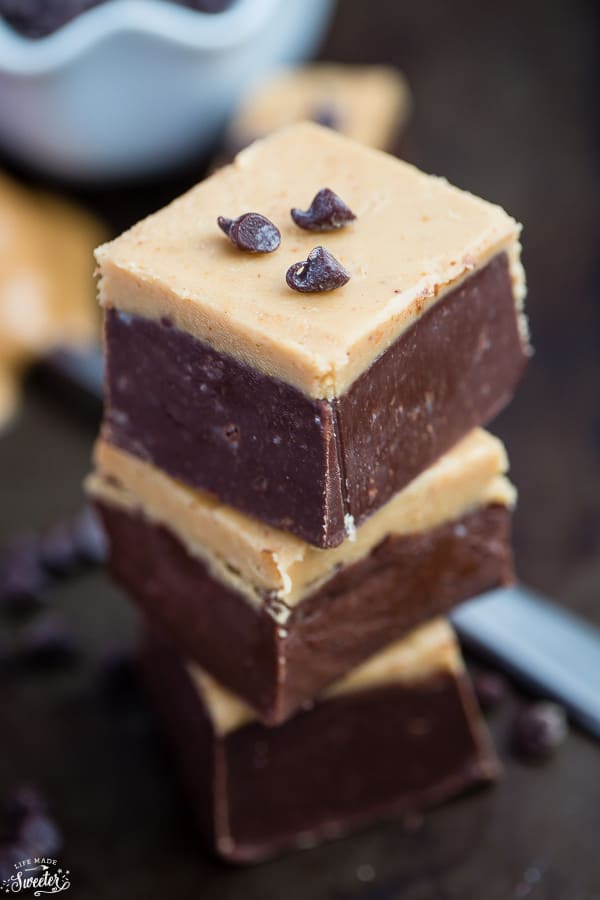 Easy Chocolate Peanut Butter Layered Fudge makes the perfect sweet treat