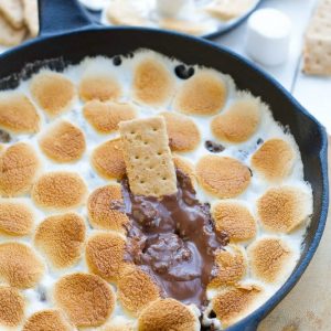 Easy Indoor S'mores Dip made 3 ways & easily comes together in 10 minutes. It's the perfect summer treat with no campfire required