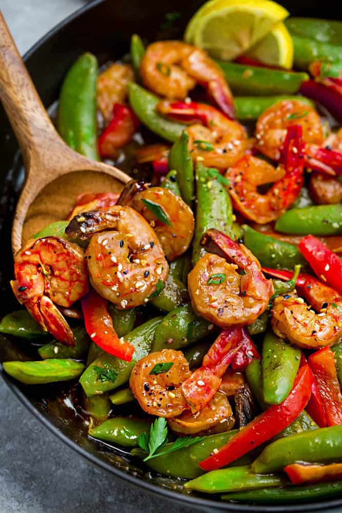 Orange Garlic Shrimp Stir Fry - Life Made Sweeter