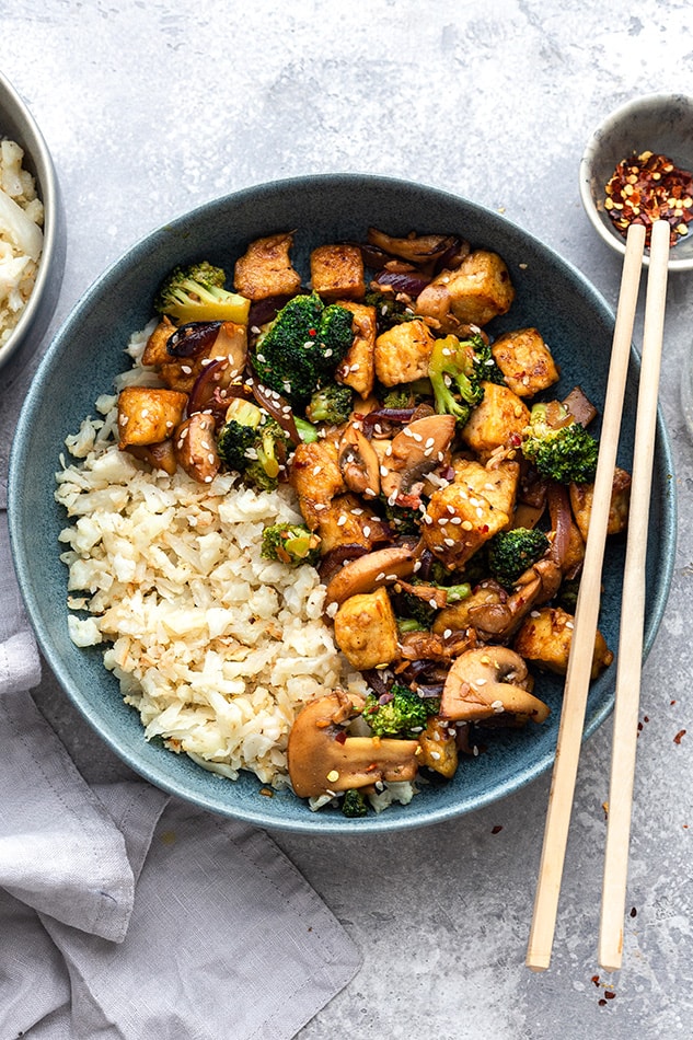 Tofu and Veggie Stir Fry With Sweet Ginger Sauce