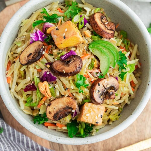 Vegetarian Egg Roll in a Bowl Easy Healthy Vegan Dinner Idea