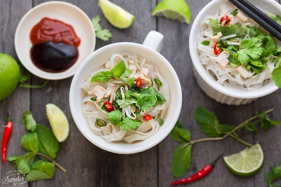 Faux Chicken Pho makes the perfect easy weeknight meal with all the favorite flavors of the classic Vietnamese noodle dish. Best of all, it comes together in under 30 minutes! Plus a step-by-step video.