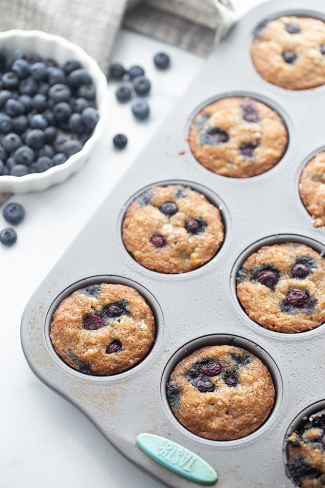 Paleo Blueberry Muffins - Soft & Fluffy Blueberry Muffin Recipe