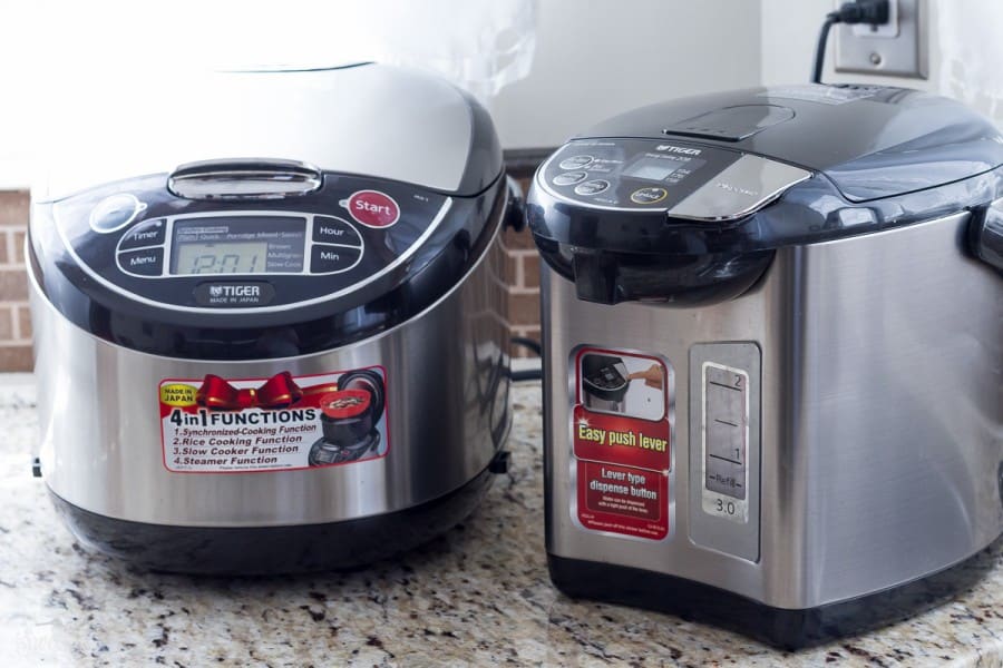 Two Tiger brand rice cooker appliances