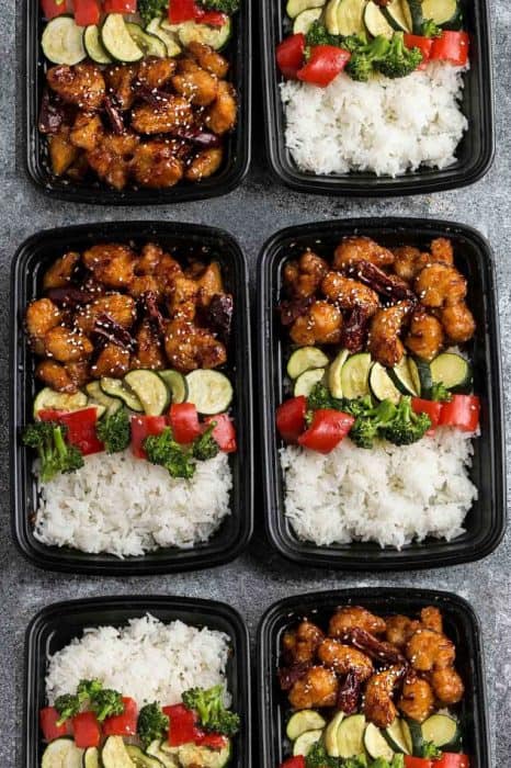 Slow Cooker General Tso's Chicken w/ MEAL PREP (Instant Pot) (Healthy)