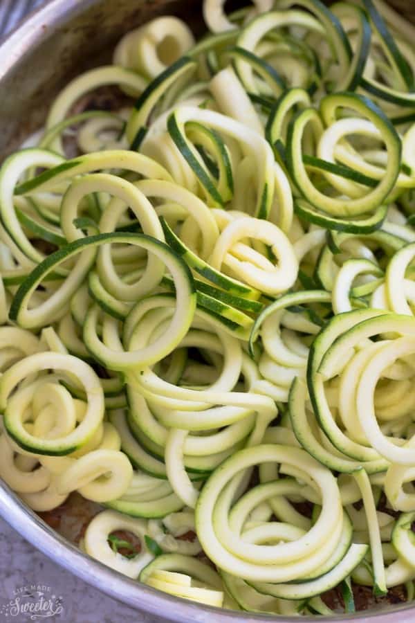 One Pot Teriyaki Chicken Zoodles {Zucchini Noodles} make the perfect easy low carb, gluten free (or paleo) weeknight meal! Best of all so much better than takeout - only 30 minutes to make with just one pan to clean!