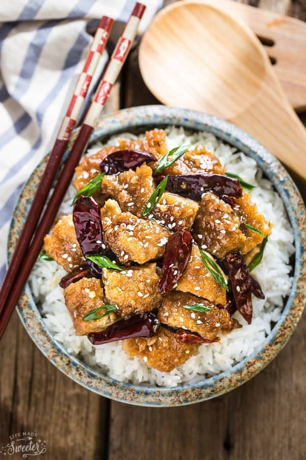 General Tso's Chicken is the perfect homemade dish to satisfy that Chinese takeout craving! Best of all, it's easy to make and so much better for you than the restaurant version!