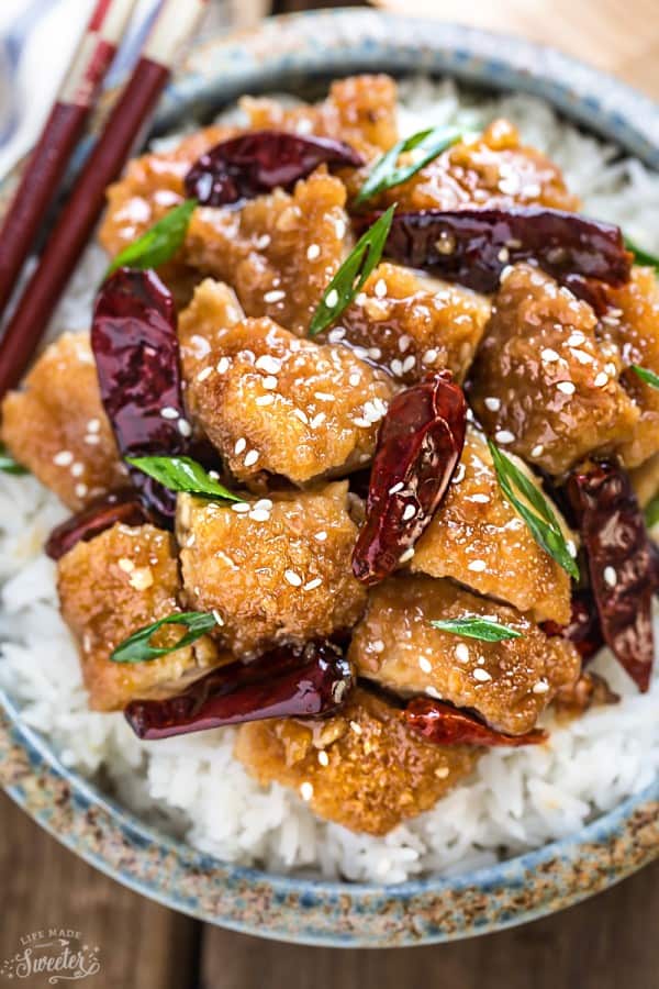 General Tso's Chicken is the perfect homemade dish to satisfy that Chinese takeout craving! Best of all, it's easy to make and so much better for you than the restaurant version!