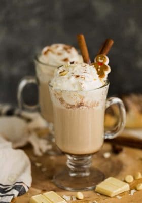 Gingerbread Latte is the perfect cozy homemade drink once December hits. Best part of all, you can skip the trip to Starbucks with this copycat version. The combination of warm spices like ginger, nutmeg and molasses just screams the holidays