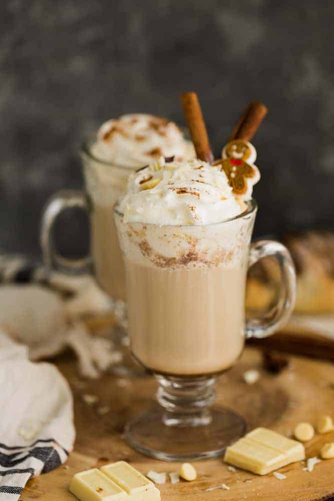 Gingerbread Latte is the perfect cozy homemade drink once December hits. Best part of all, you can skip the trip to Starbucks with this copycat version. The combination of warm spices like ginger, nutmeg and molasses just screams the holidays