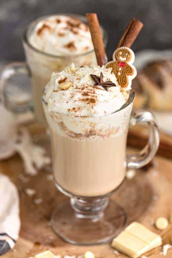 Gingerbread Latte is the perfect cozy homemade drink once December hits. Best part of all, you can skip the trip to Starbucks with this copycat version. The combination of warm spices like ginger, nutmeg and molasses just screams the holidays