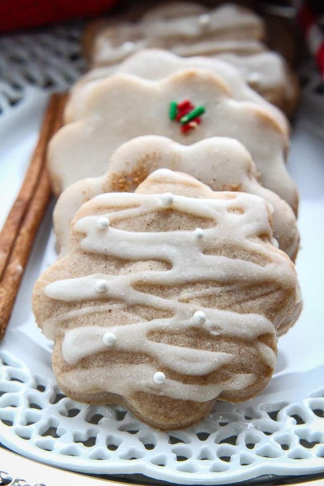 Glazed Eggnog Shortbread cookies are the perfect holiday treat