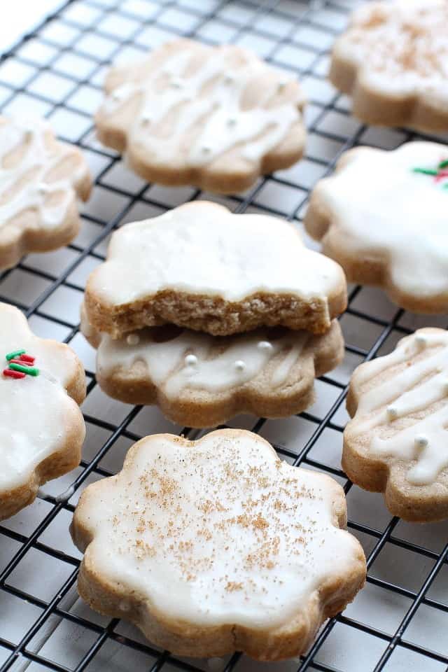 Glazed Eggnog Shortbread cookies are the perfect treat for the holidays.