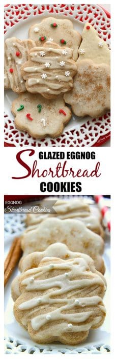 Glazed Eggnog Shortbread Cookies - Life Made Sweeter