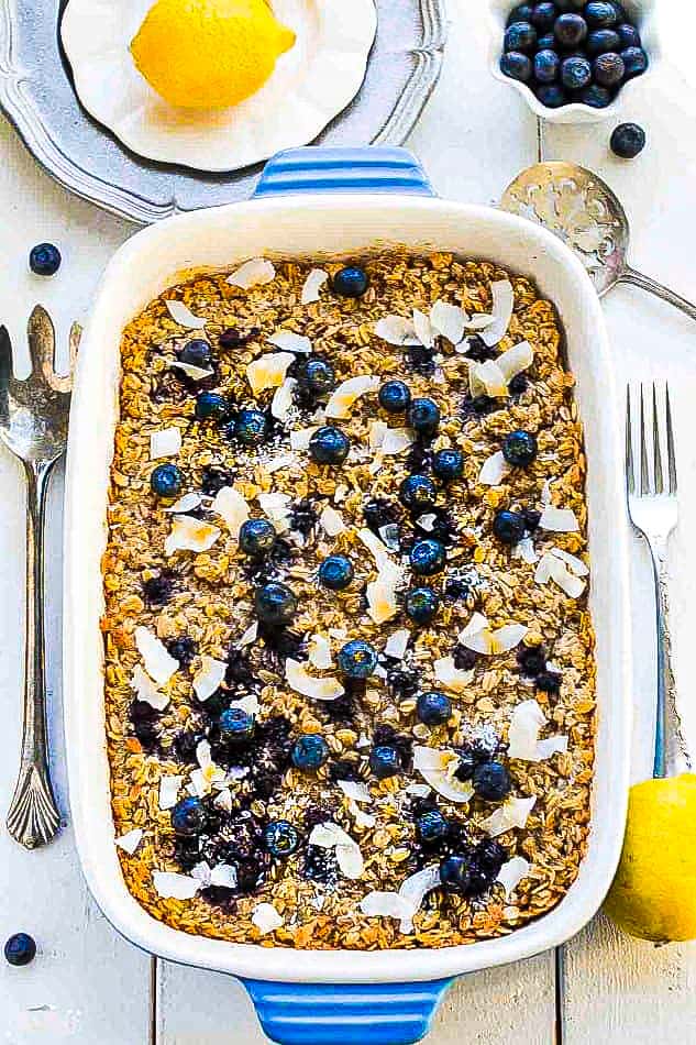 Gluten Free Healthy Blueberry Baked Oatmeal Recipe Photo 1