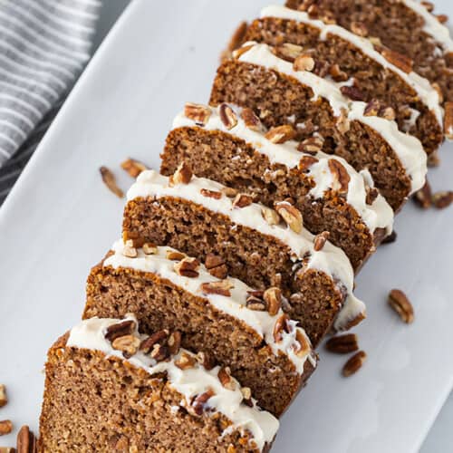 Easy Gingerbread Loaf with Maple Cream Cheese Frosting