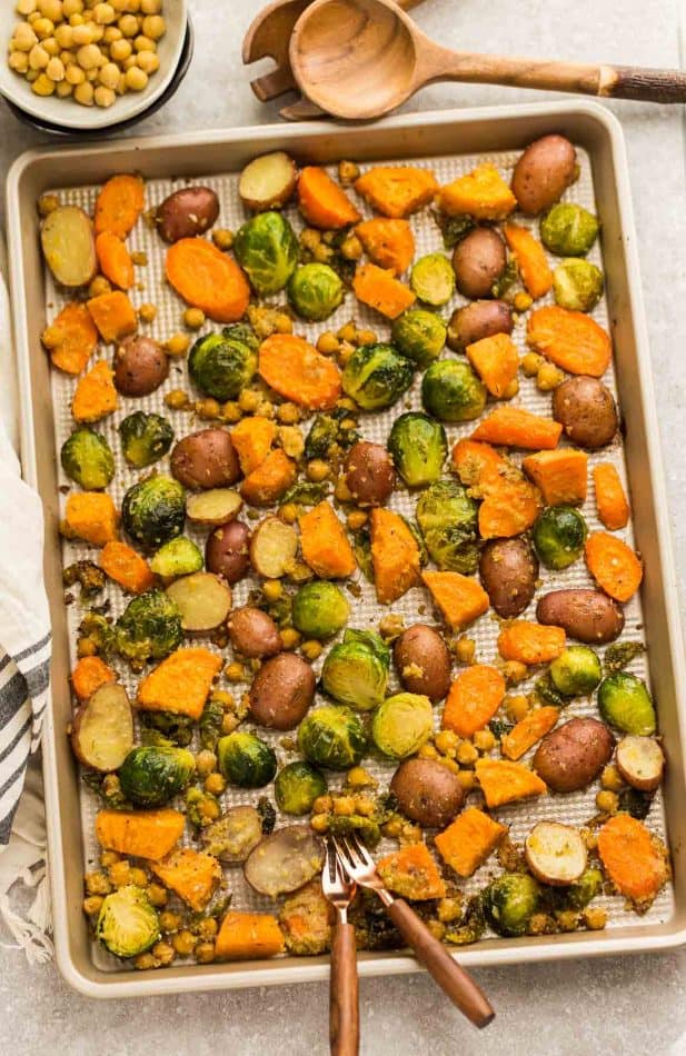 One Pan Roasted Harvest Vegetables Life Made Sweeter