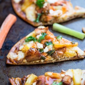 Hawaiian Buffalo Chicken Flatbread makes the perfect appetizers