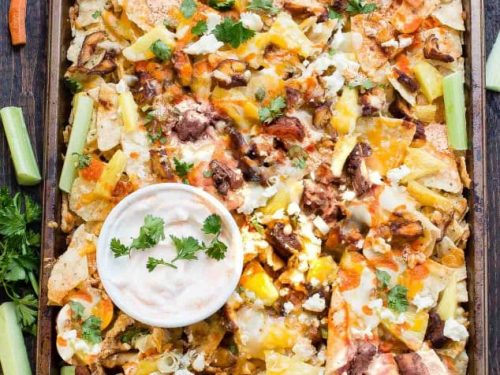 Easy Hawaiian Buffalo Chicken Nachos Life Made Sweeter