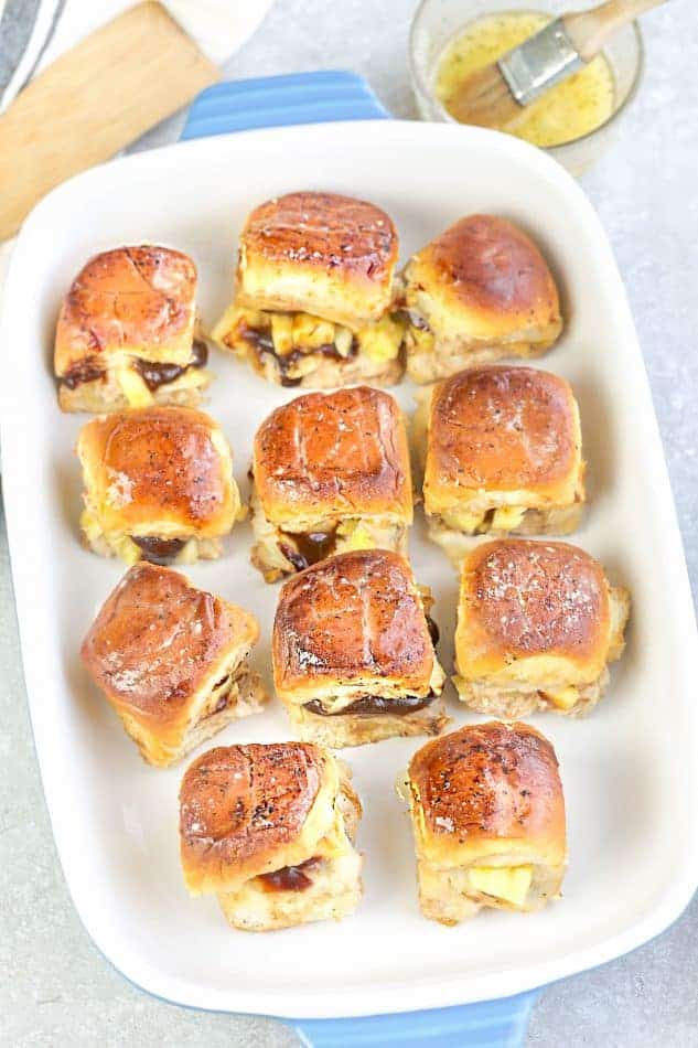 Hawaiian Chicken Sliders Easy Chicken Game Day Appetizer Recipe