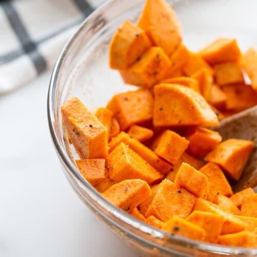 Roasted Sweet Potato Cubes - Life Made Sweeter | Vegan | Whole30