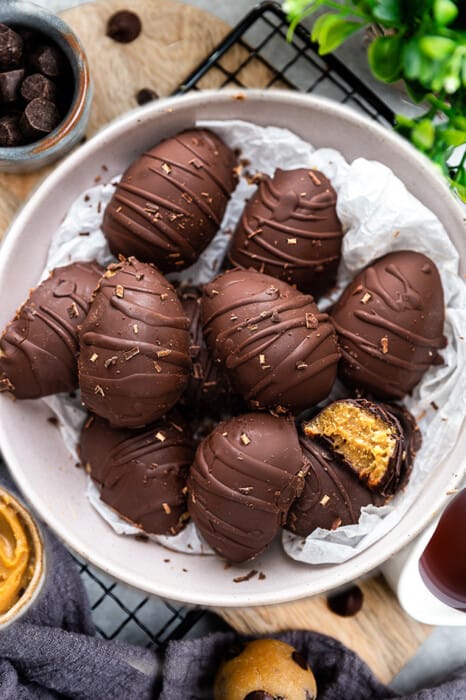 Healthy Peanut Butter Eggs - Healthy Homemade Reese's Candy | Vegan