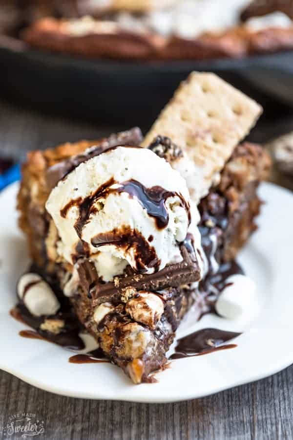 S'mores Cookie Skillet - Something Nutritious