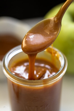 Homemade Caramel Sauce is easy to make with only 3 ingredients