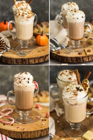 Homemade Lattes 4 Ways | Pumpkin, Gingerbread, Peppermint & More!