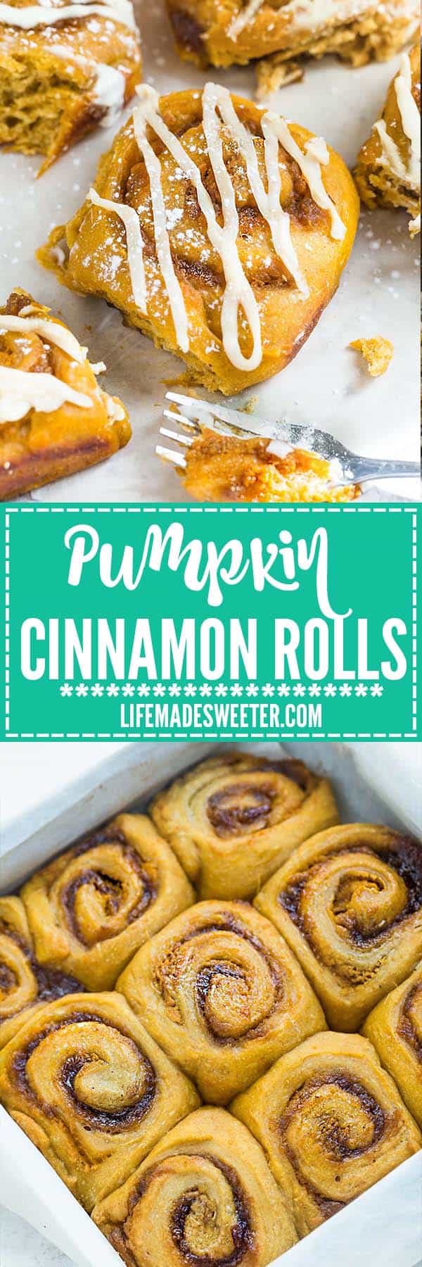 Pumpkin Cinnamon Rolls make the perfect indulgent breakfast or brunch. They're soft, fluffy and made completely from scratch. The best part is, how easy you will fall in love after one bite and even better how amazing your house will smell while these delicious rolls bake in your oven!