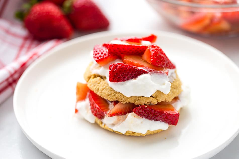 Strawberry Shortcake on a white plate