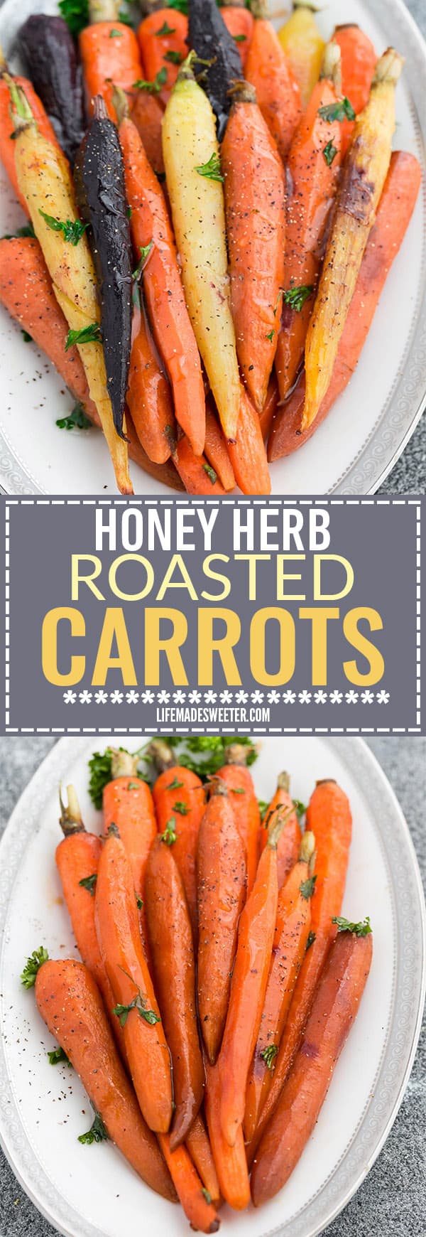 Honey Roasted Carrots is an easy side dish recipe that's perfect for potlucks, holidays and any busy weeknight. Best of all, you can easily customize it with rainbow carrots and your favorite seasonings.