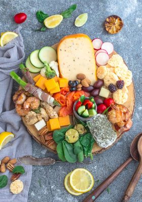 How to Make the Ultimate Charcuterie and Cheese Boards - 6 ways – perfect easy party appetizer tray to make in less than 20 minutes. Everything you need to know to easily build the best charcuterie board plus awesome tips & tricks including 2 low carb / keto boards. Customize using simple pantry ingredients. Recipes include: cured meats, smoked salmon, grilled shrimp, breadsticks, crackers, blue cheese, cheddar, brie, goat cheese, dried fruit, olives, almonds, pecans