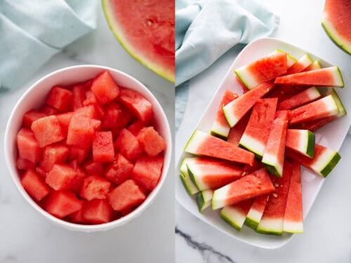 How to cut a watermelon into cubes ? 