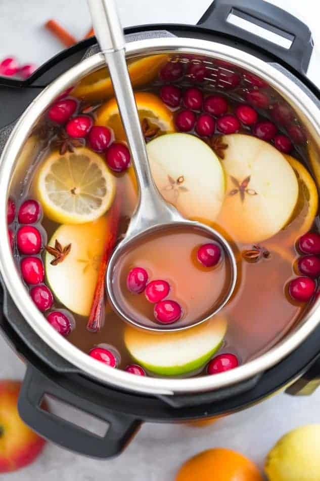 Instant Pot Hot Spiced Apple Cider - Pressure Cooker Meals