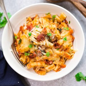 Instant Pot Baked Pasta - the perfect comforting dish for busy weeknights. Best of all, everything is made completely in the pressure cooker - even the pasta.