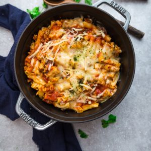 Instant Pot Baked Pasta - the perfect comforting dish for busy weeknights. Best of all, everything is made completely in the pressure cooker - even the pasta.